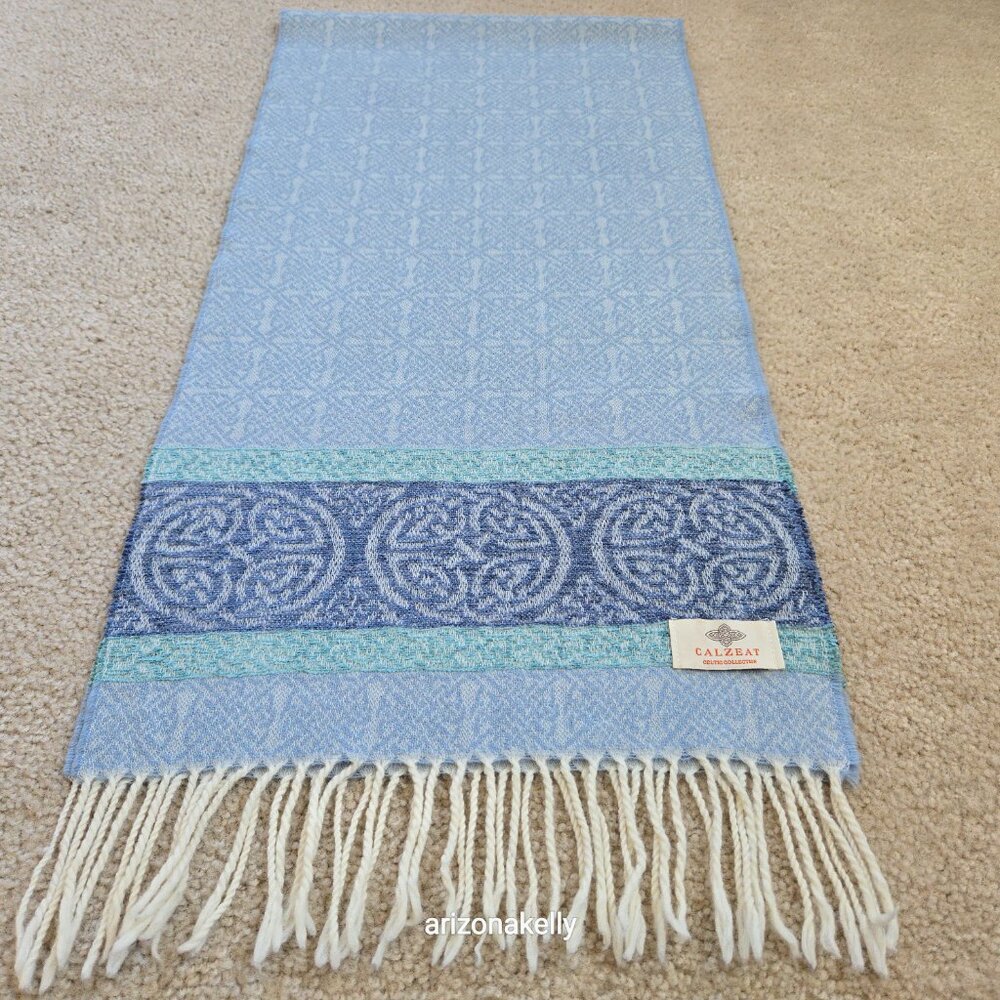 Calzeat Celtic Scarf Wool Blend Made in Scotland - Picture 9 of 14